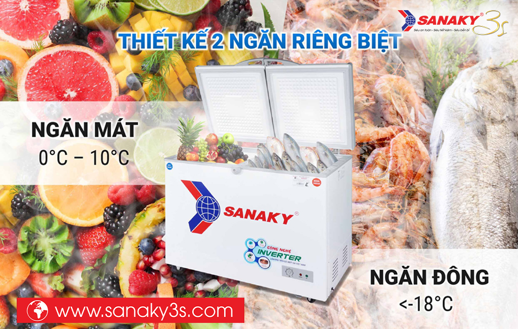 Nhiệt độ tủ đông Sanaky VH-3699W3