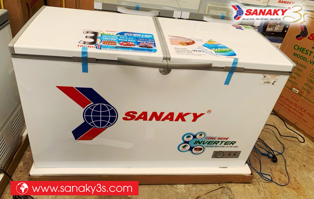 Tủ đông Inverter Sanaky VH-4099A3 305L dàn đồng