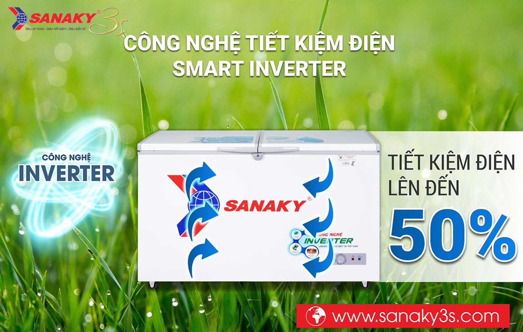 Tủ đông Inverter Sanaky VH-4099A3 tiết kiệm điện