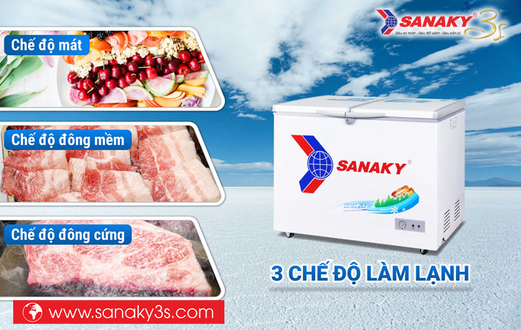 Tủ đông Sanaky VH-3699A1 3 chế độ làm lạnh