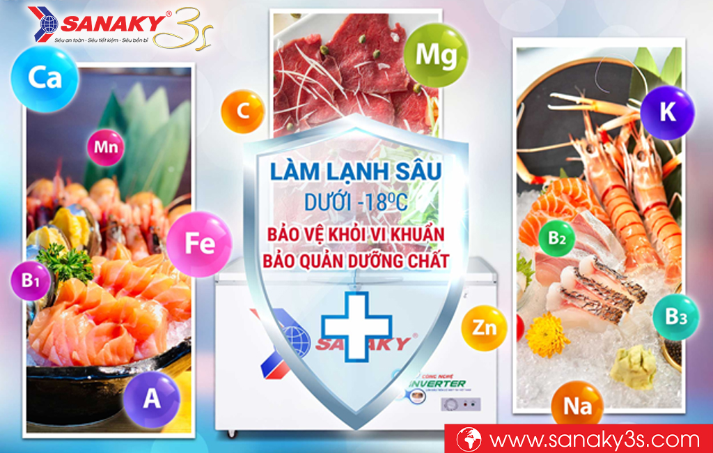 Tủ đông Sanaky VH-4099A3 nhiệt độ âm sâu