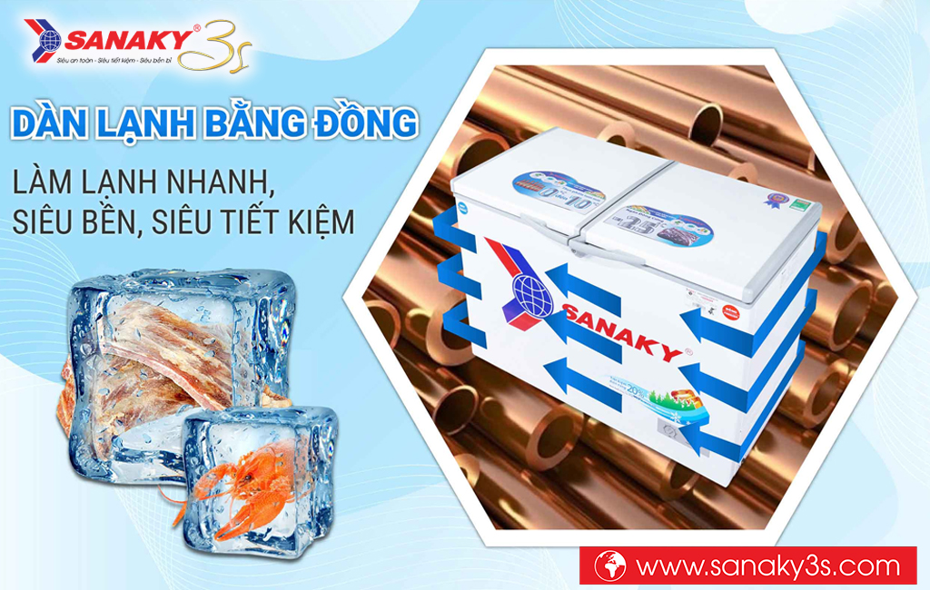 Tủ đông Sanaky VH-4099W1 ống đồng