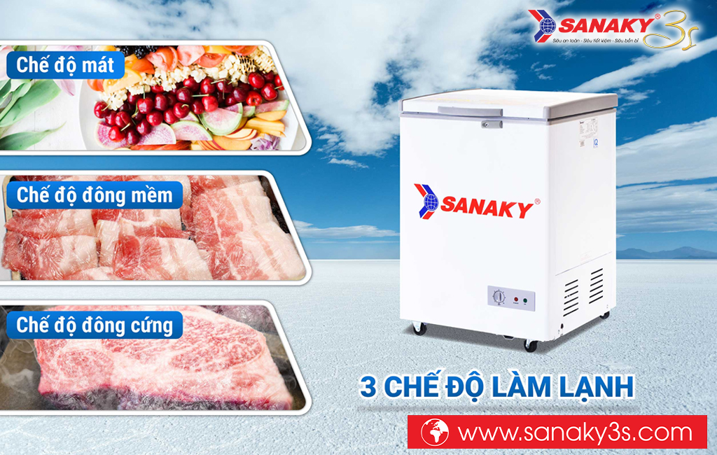 Tủ đông Sanaky VH-1599HY 3 chế độ làm lạnh