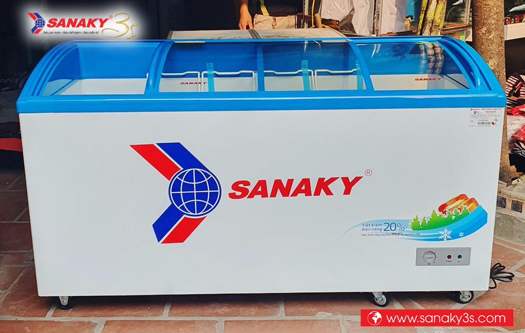Tủ đông nắp kính cong Sanaky VH-6899K