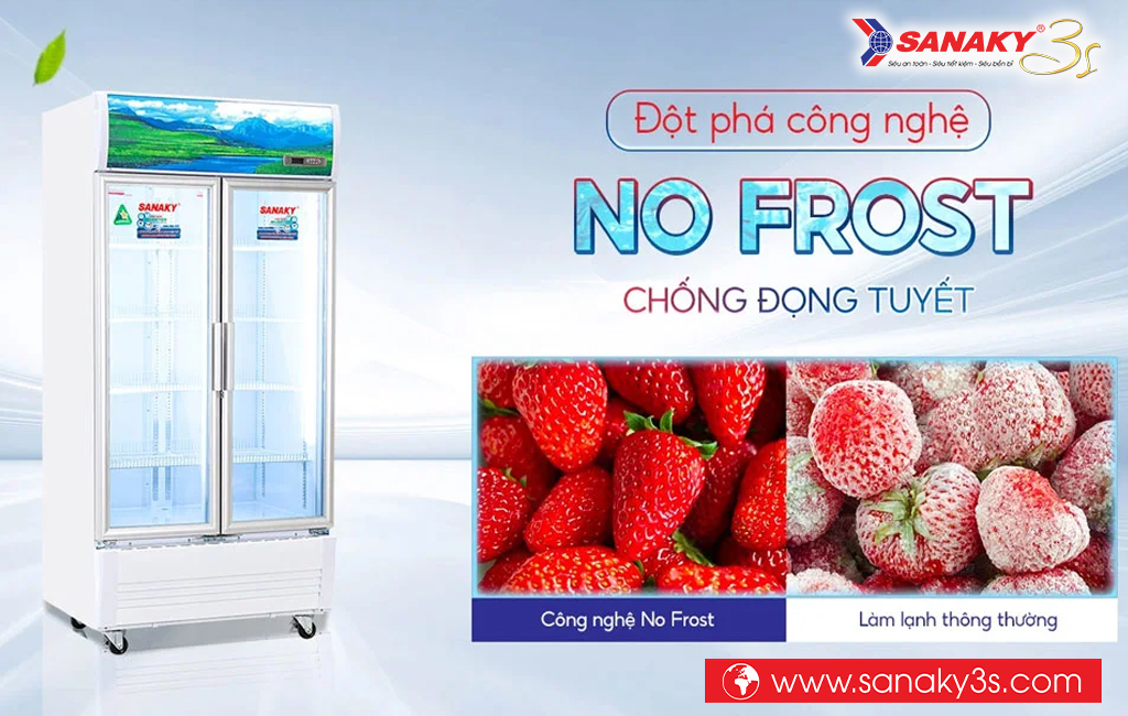 Tủ mát 2 cánh Sanaky DAVH-1009HP3 công nghệ No Frost