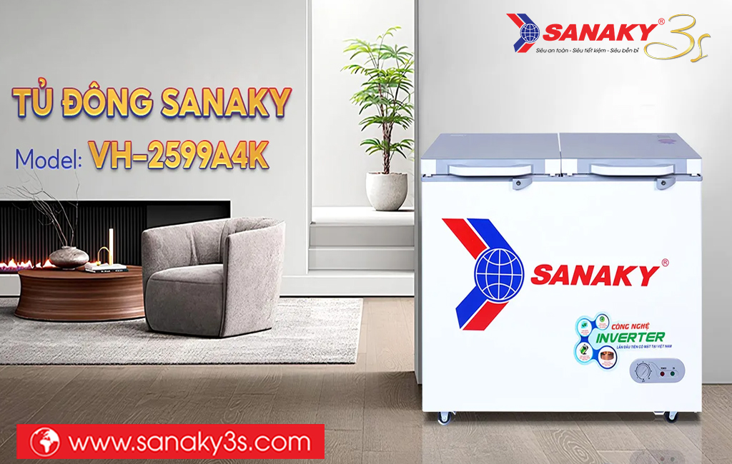 Tủ đông Sanaky inverter VH-2599A4K