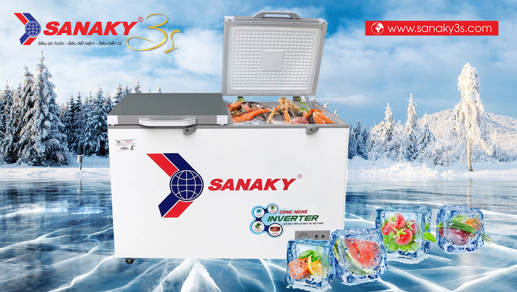 Tủ đông Sanaky Inverter VH-2899A4K dung tích thực 235L