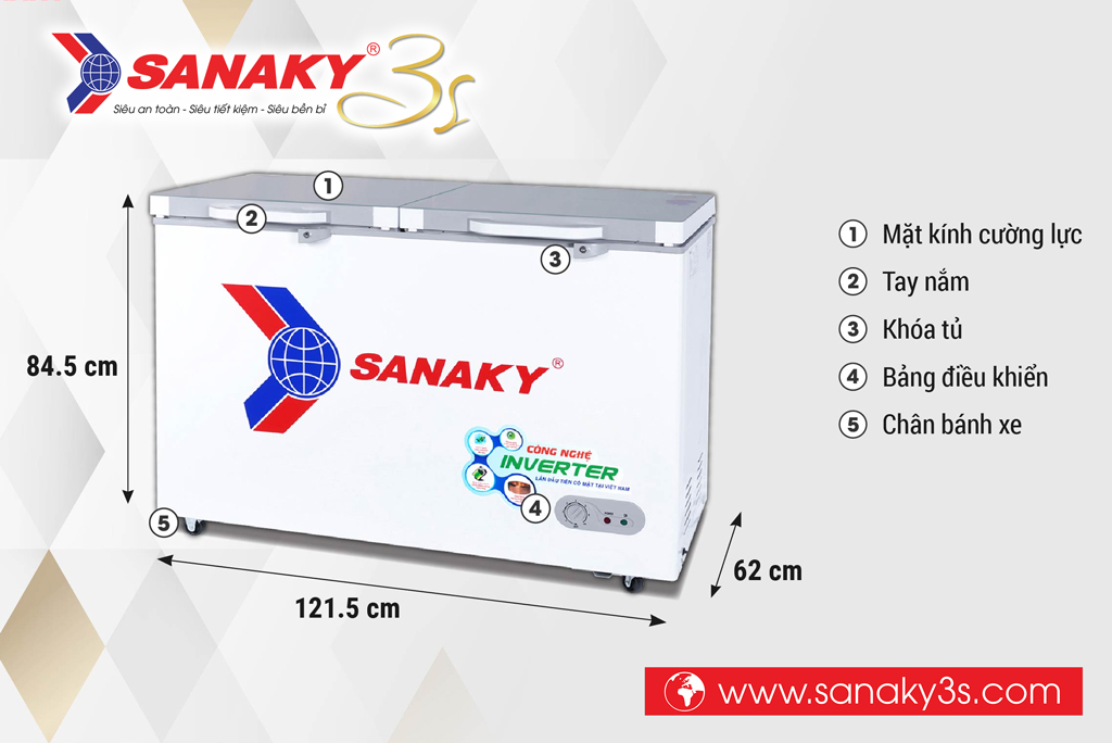Tủ đông Sanaky Inverter VH-3699A4K