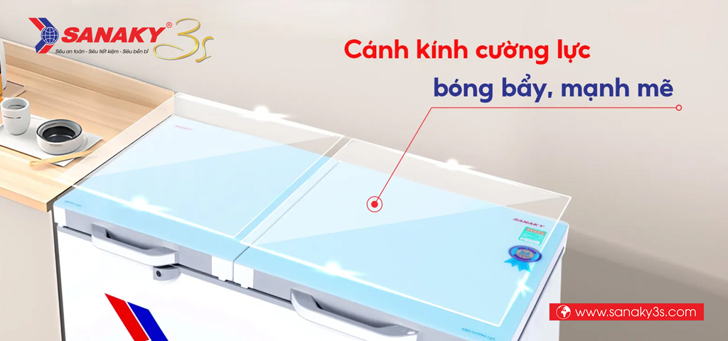 Tủ đông Sanaky Inverter VH-4099A4K 400L cường lực siêu bền