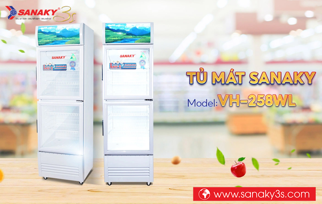 Tủ mát Sanaky VH-258WL chính hãng