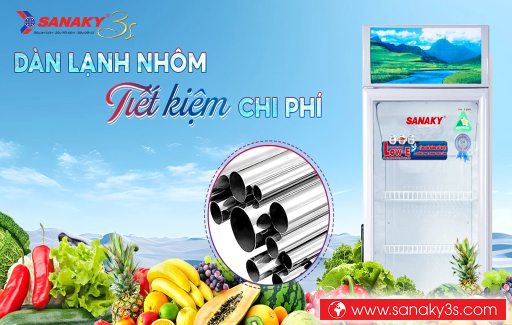 Tủ mát Sanaky VH-308KL dàn nhôm