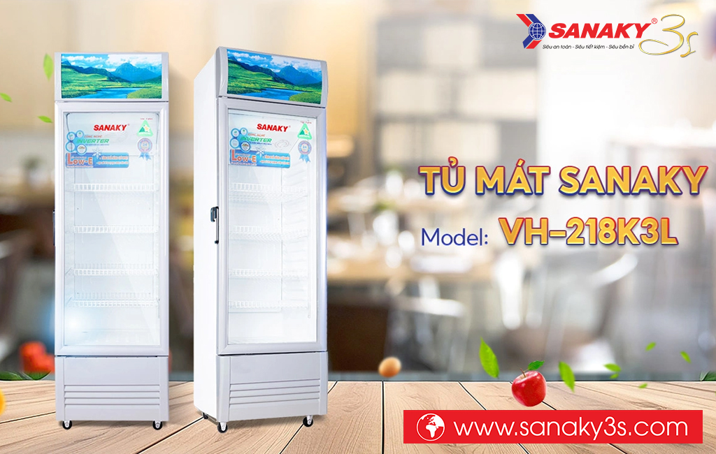 Tủ mát Sanaky inverter VH-218K3L dung tích 170L