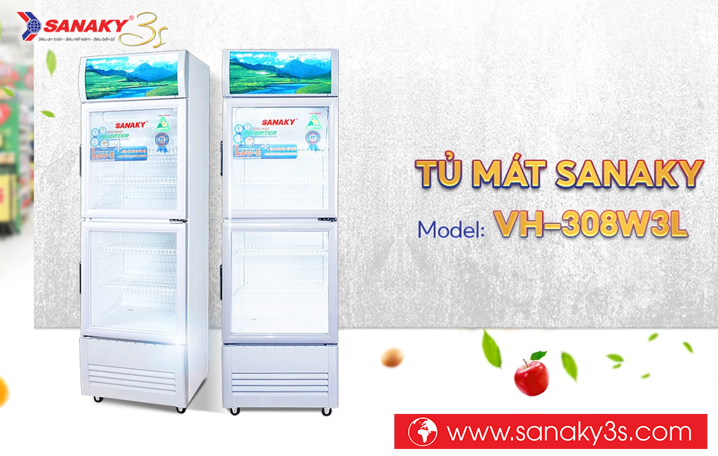 Tủ mát inverter Sanaky VH-308W3L 240L