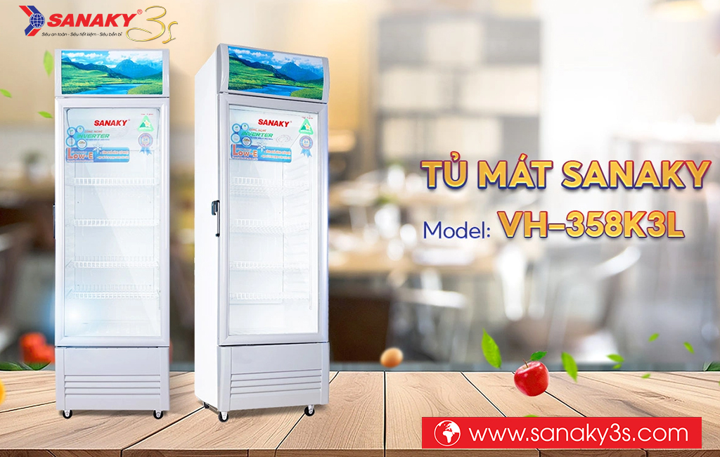 Tủ mát inverter Sanaky VH-358K3L dung tích 290 Lít