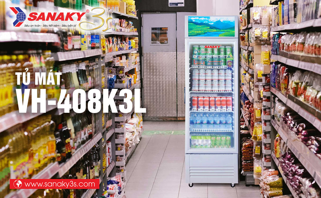Tủ mát Inverter Sanaky VH-408K3L chính hãng