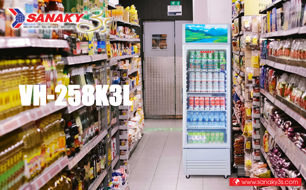 Tủ mát Sanaky Inverter VH-258K3L 200 Lít