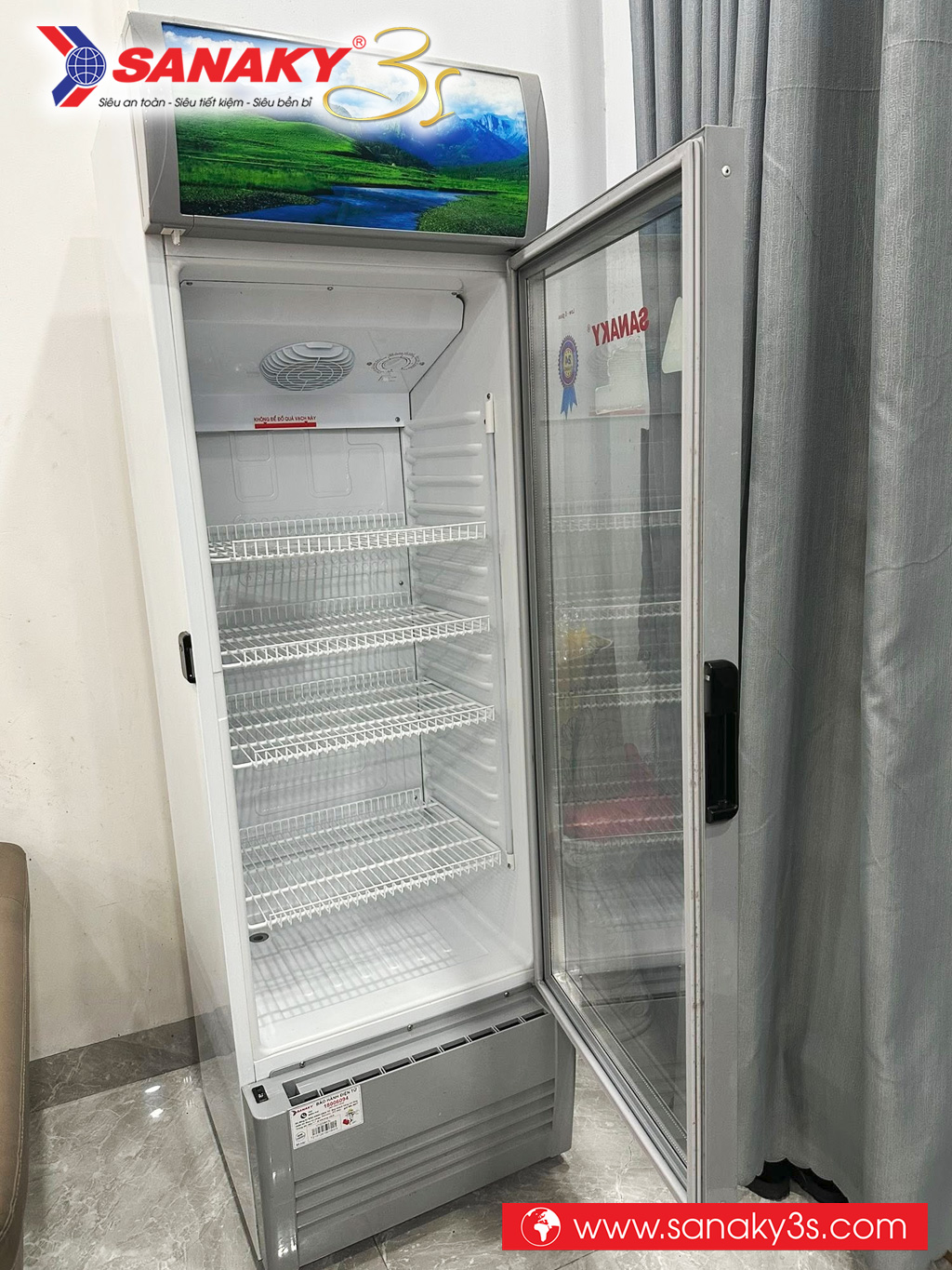 Tủ mát Sanaky Inverter VH-258K3L 200L chính hãng