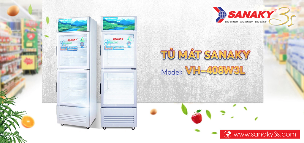 Tủ mát Sanaky Inverter VH-408W3L