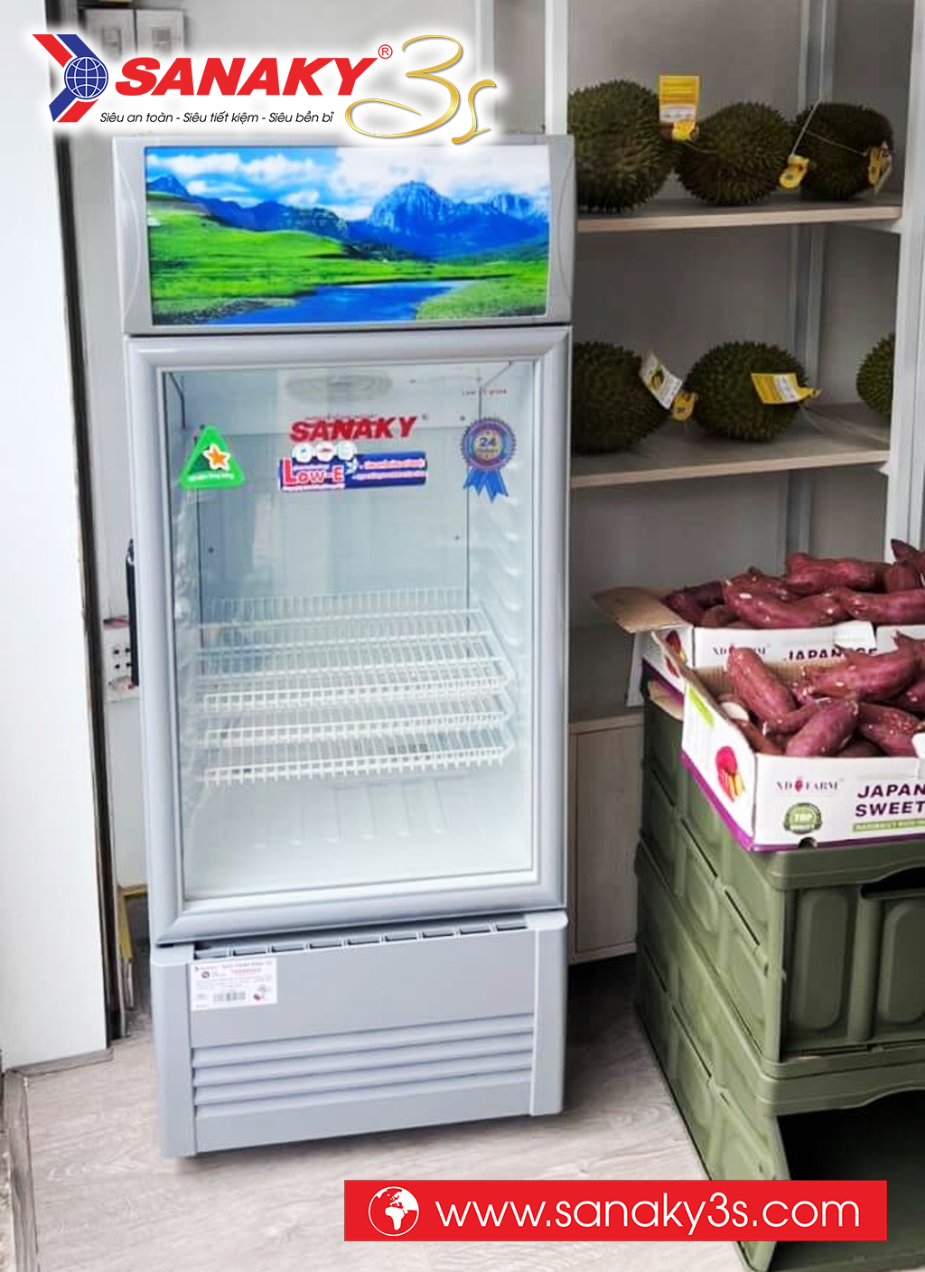 Tủ mát Sanaky VH-168KL Low-e chống đọng sương