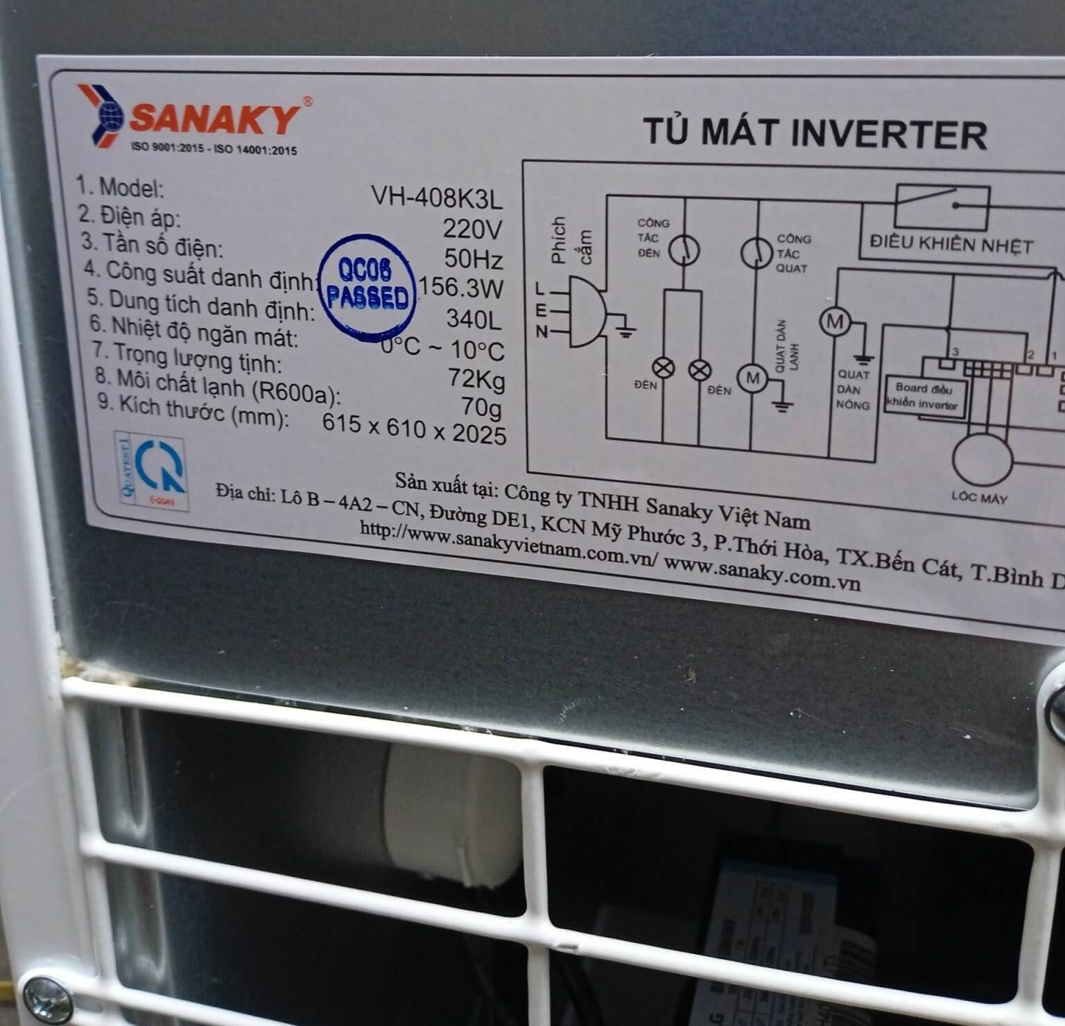 Tủ mát Inverter Sanaky VH-408K3L 400 lít