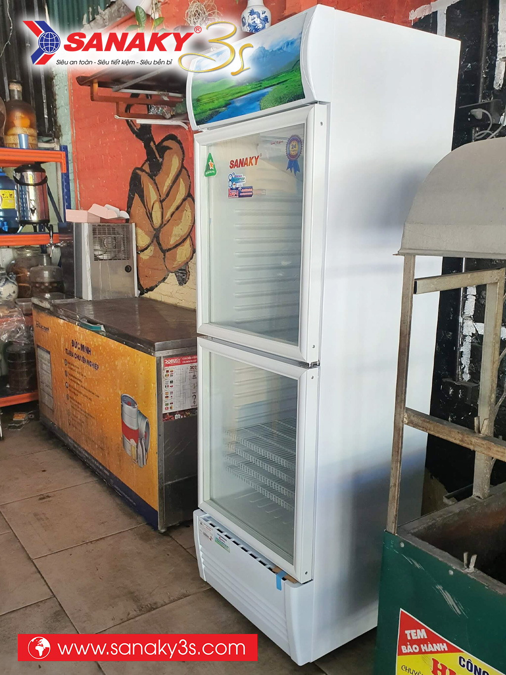 Tủ mát Inverter Sanaky VH-408W3L 400 Lít
