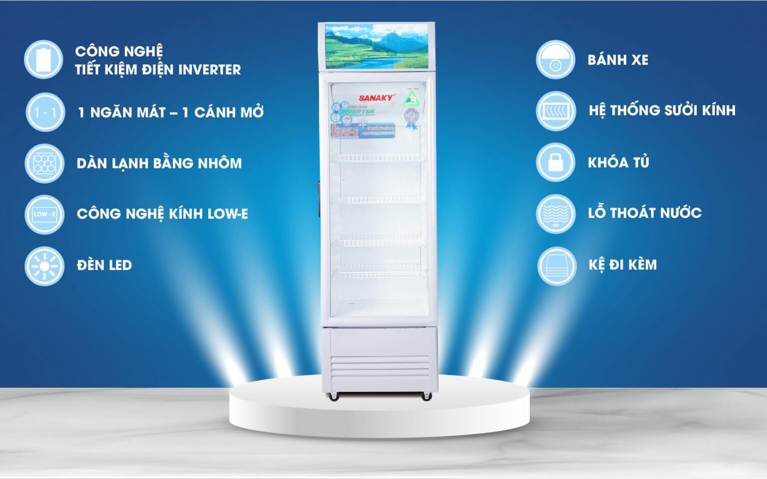 Tủ mát Inverter Sanaky VH-408K3L 400 lít