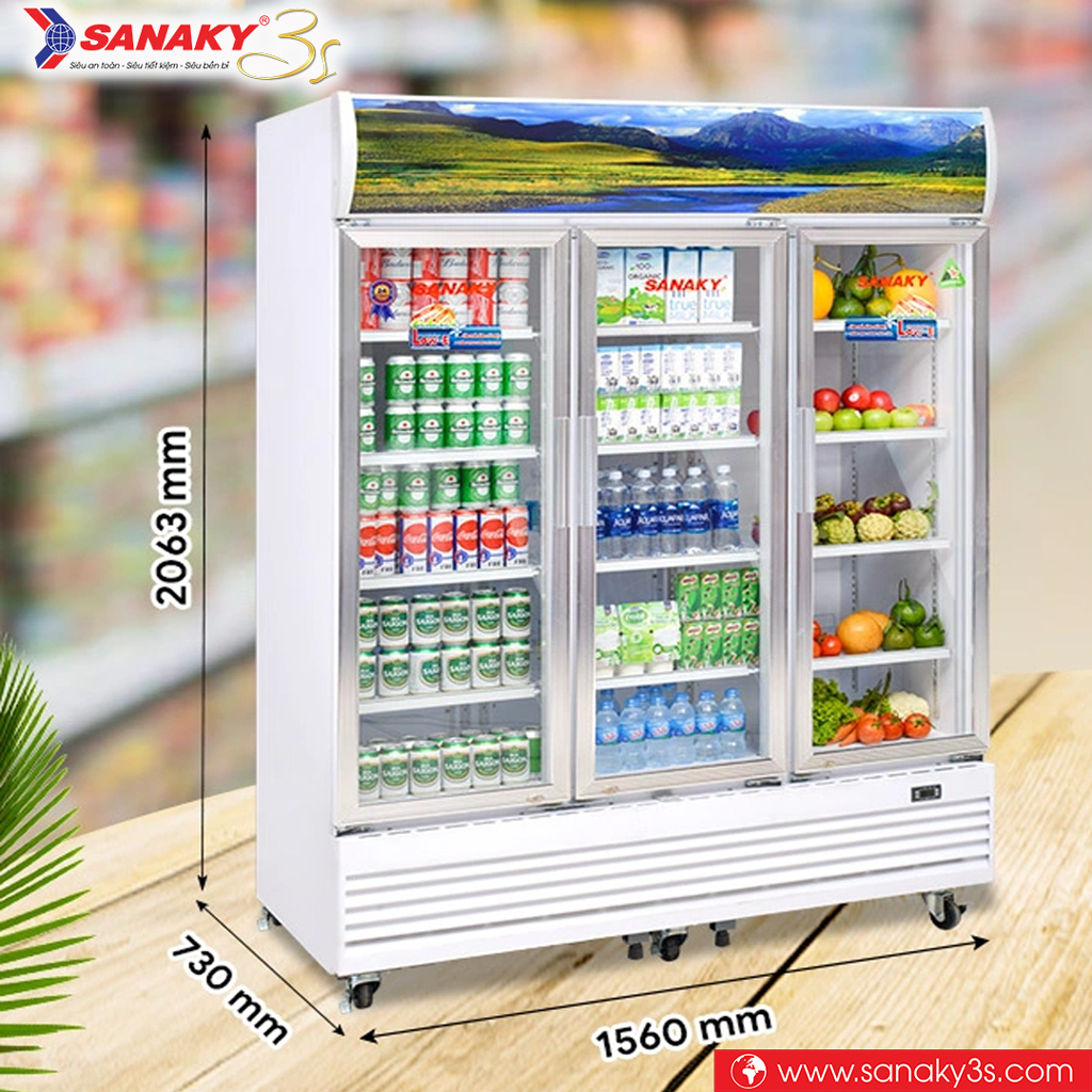 Kích thước tủ mát Sanaky DAVH-1520HP