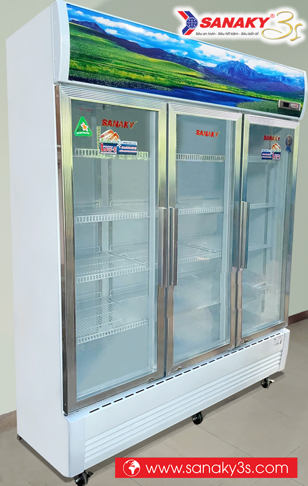 Tủ mát 3 cánh Sanaky DAVH-1520HP chính hãng