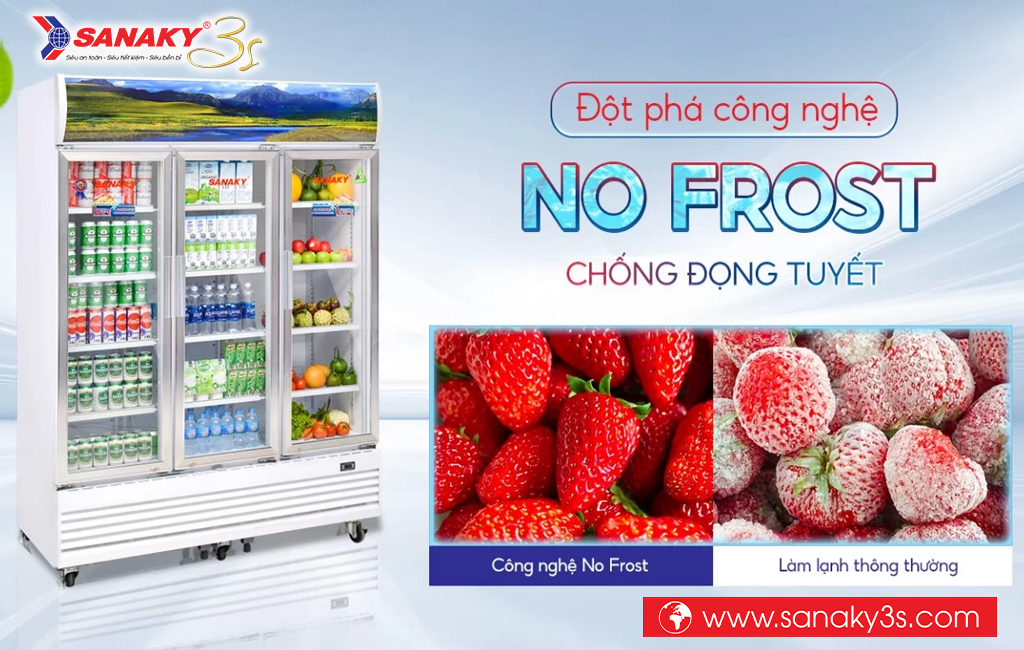 Tủ mát Sanaky DAVH-1520HP công nghệ No Frost