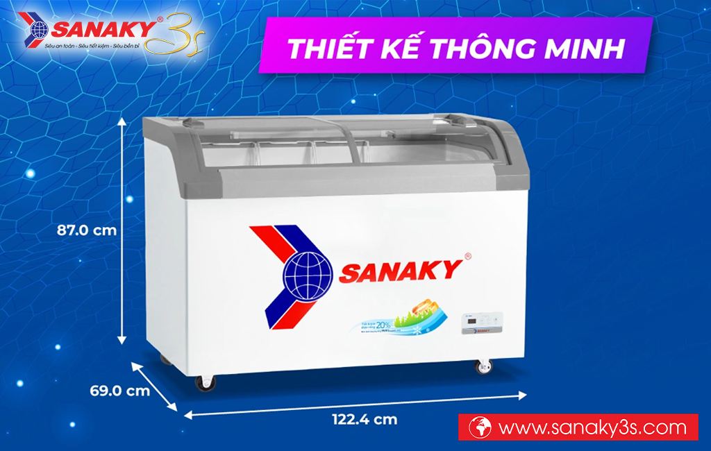 Kích thước Tủ đông Sanaky VH-4899KB