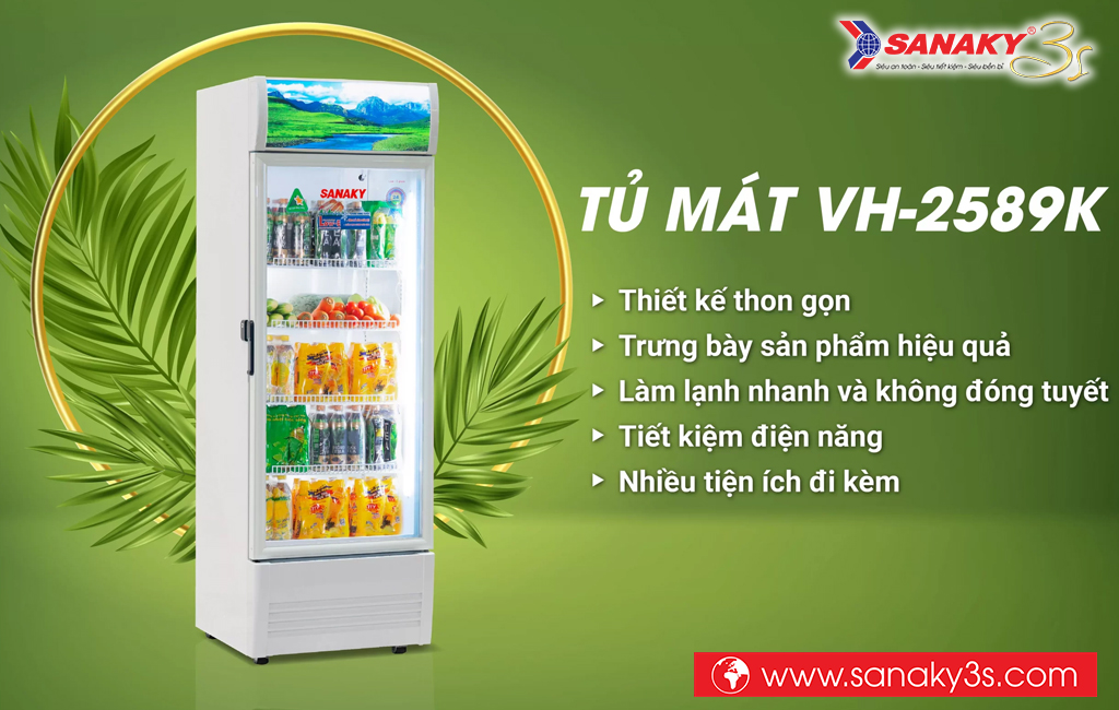 Tủ mát Sanaky VH-2589K 1 cánh mở