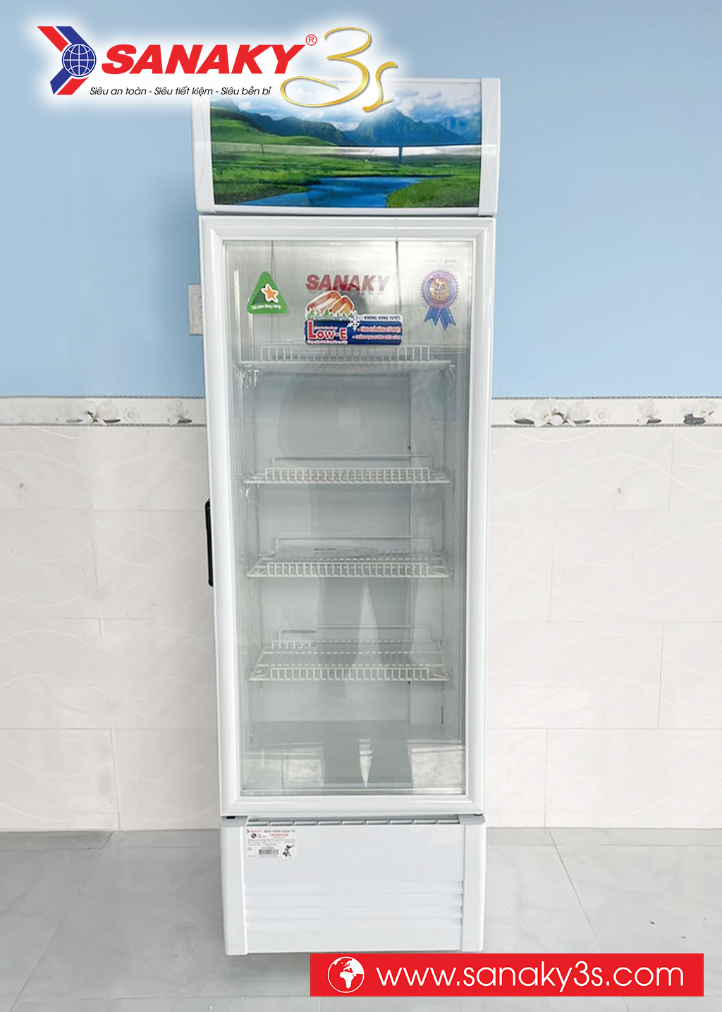 Tủ mát Sanaky Inverter VH-3589K3 dàn lạnh đồng
