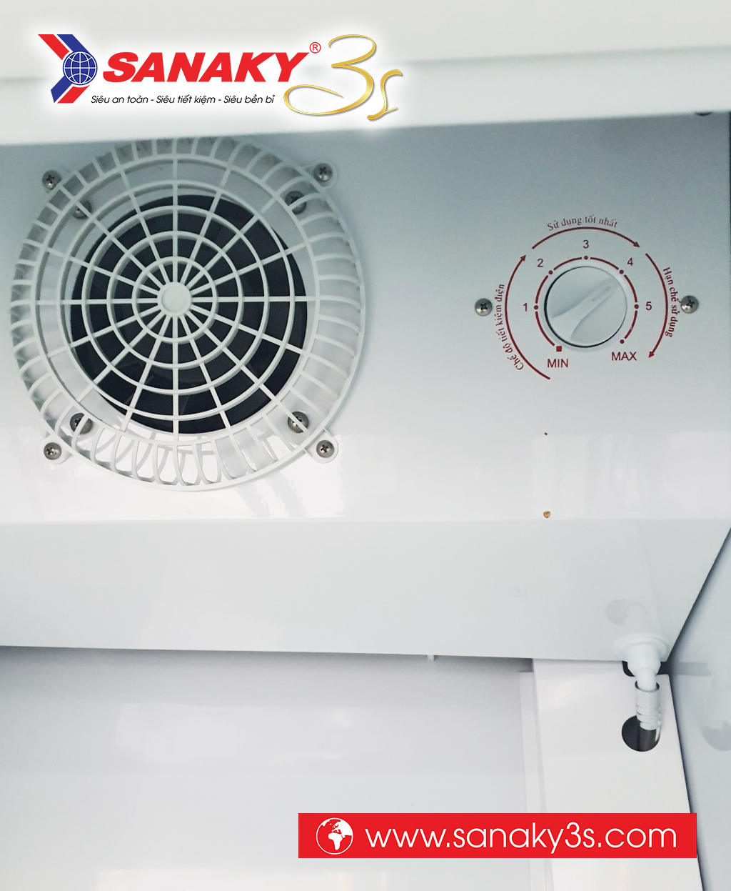 Tủ mát Sanaky Inverter VH-3589K3 điều chỉnh nhiệt độ