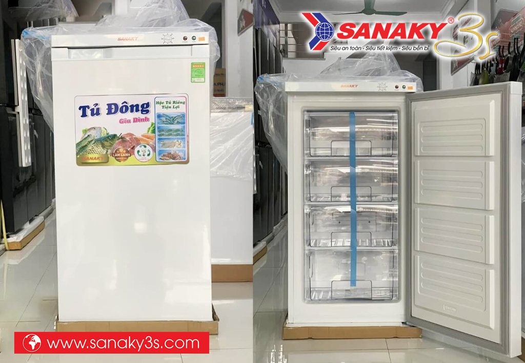 Tủ đông đứng Sanaky VH-160VD 118 Lít
