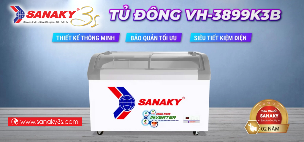 Tủ đông Inverter Sanaky VH-3899K3B 280L