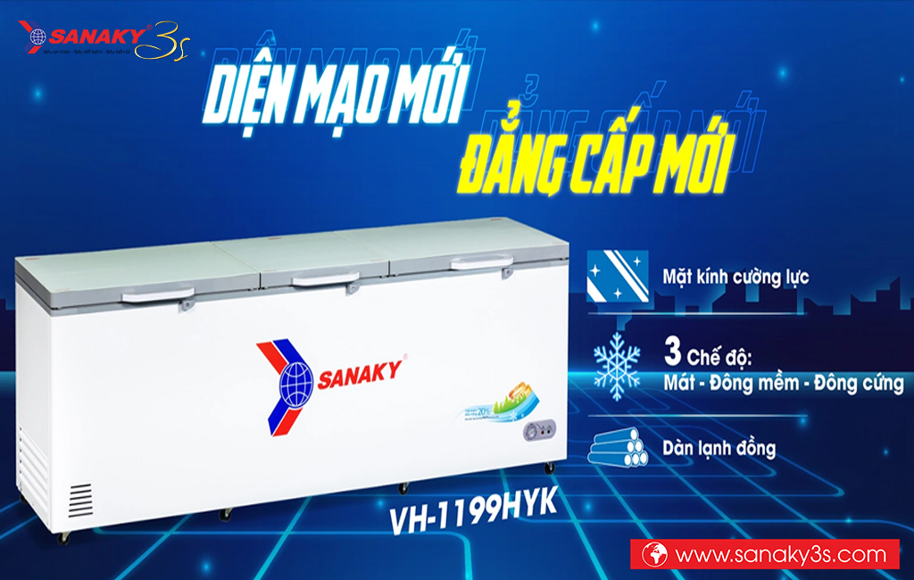 Tủ đông Sanaky VH-1199HYK 900 lít