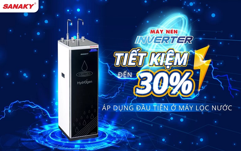 VH-102HP3 là máy lọc nước đầu tiên áp dụng công nghệ Inverter