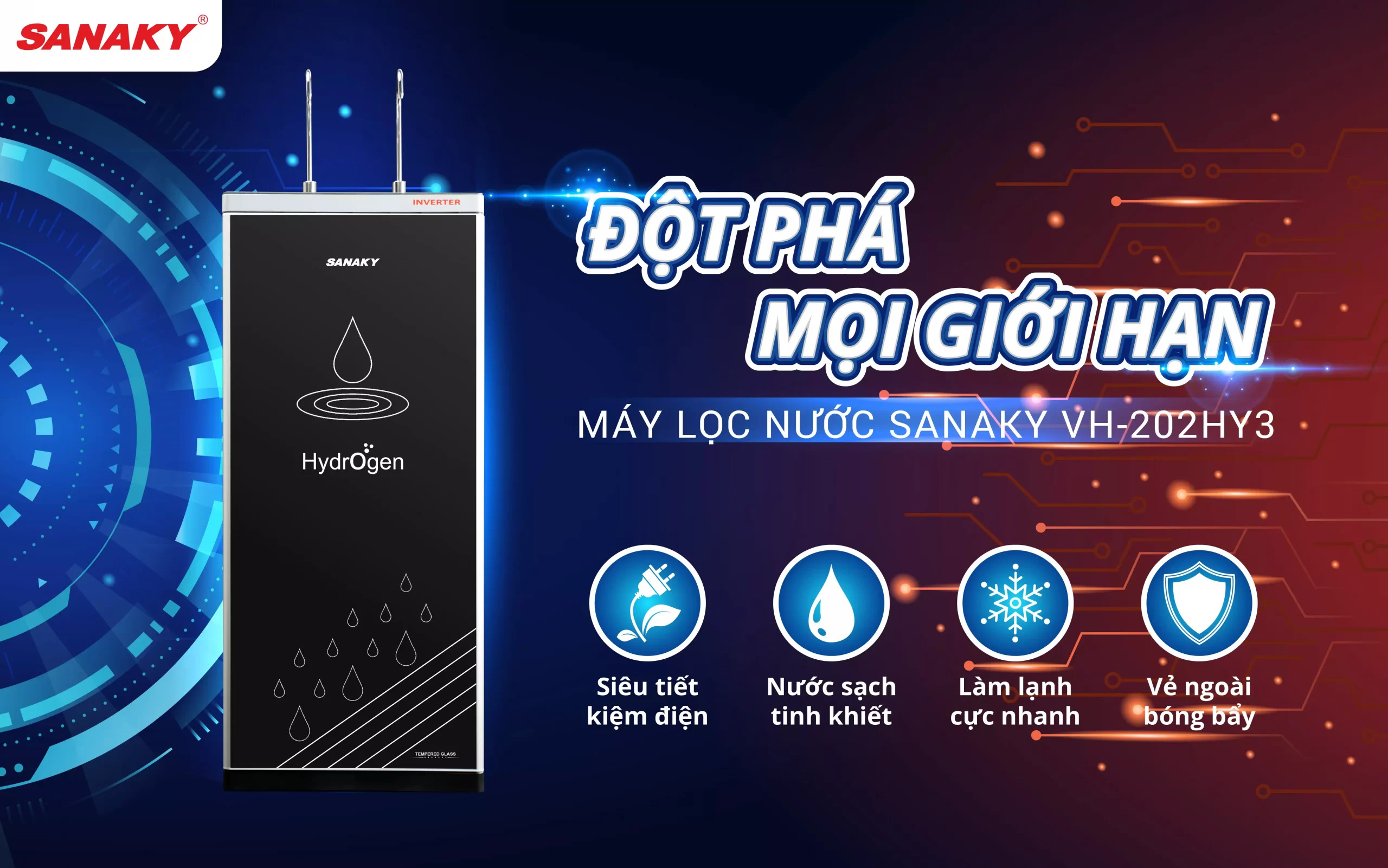 Máy lọc nước Sanaky VH-202HY3