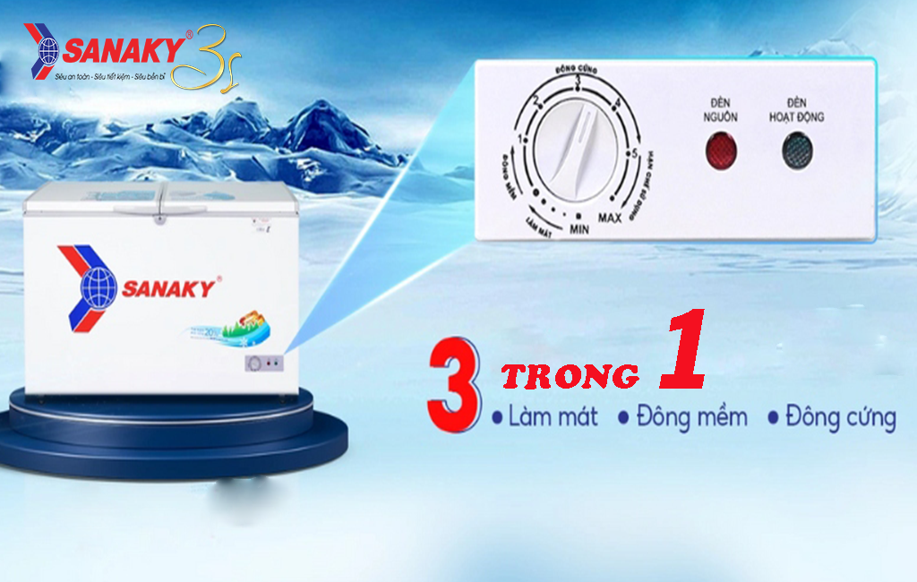 3 TRONG 1 chế độ Làm Mát - Đông Mềm- Đông Cứng