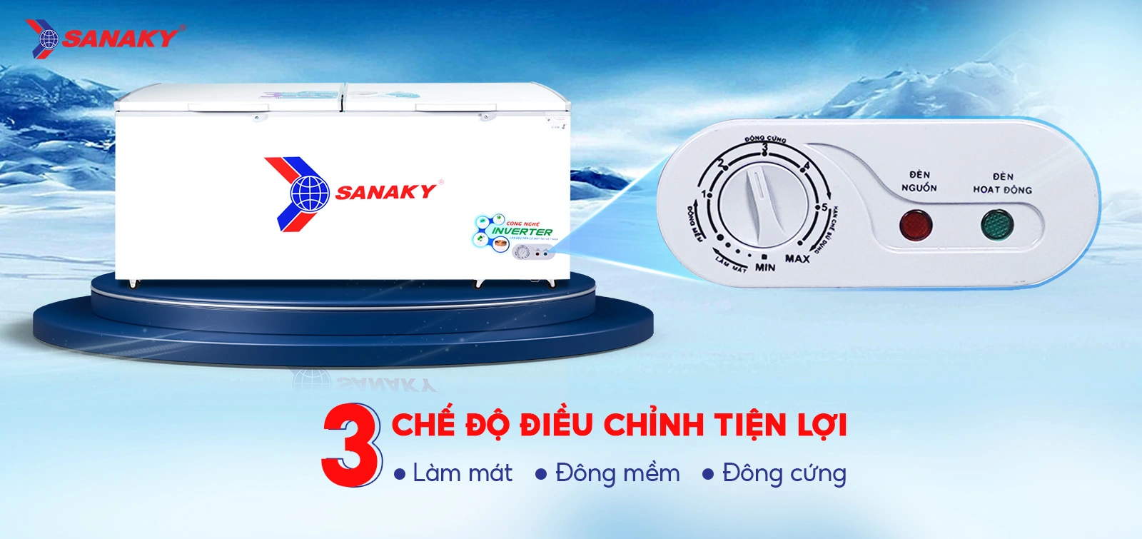 Cách điều chỉnh nhiệt độ tủ đông Sanaky đơn giản