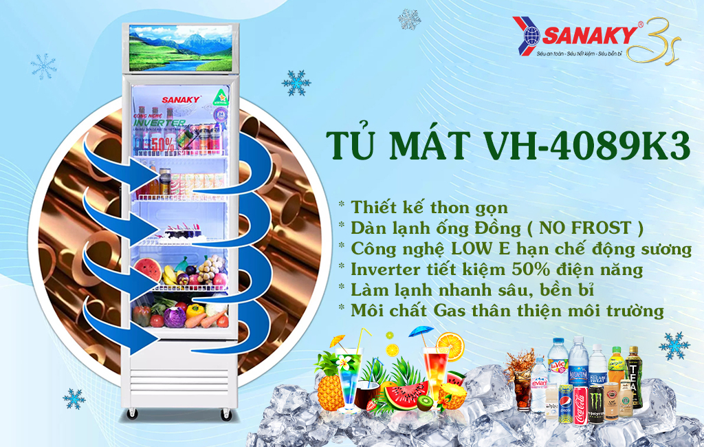 Tủ mát Sanaky VH-4089K3