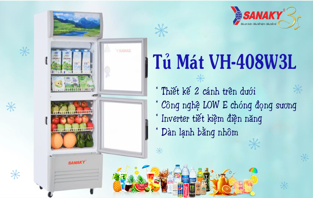 Tủ mát Sanaky VH-408W3L