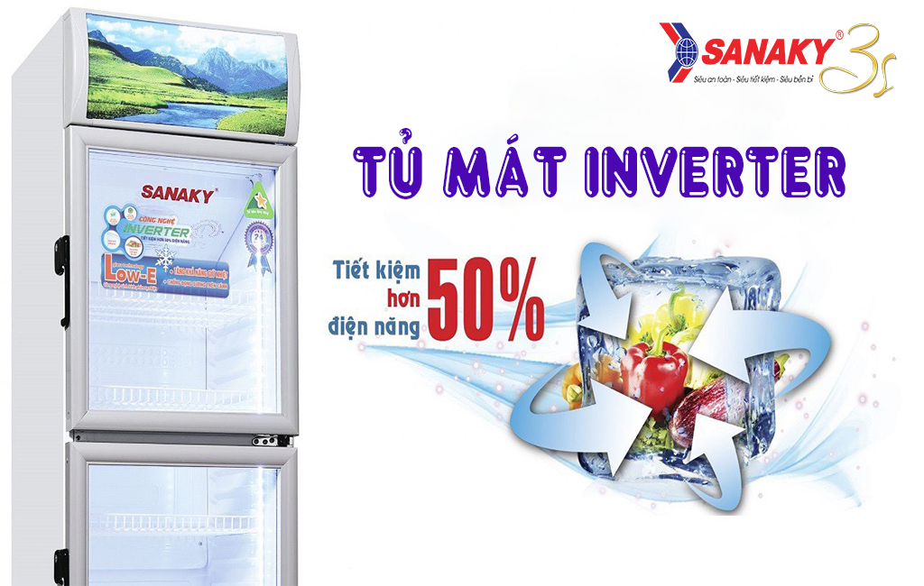 Tủ mát inverter Sanaky