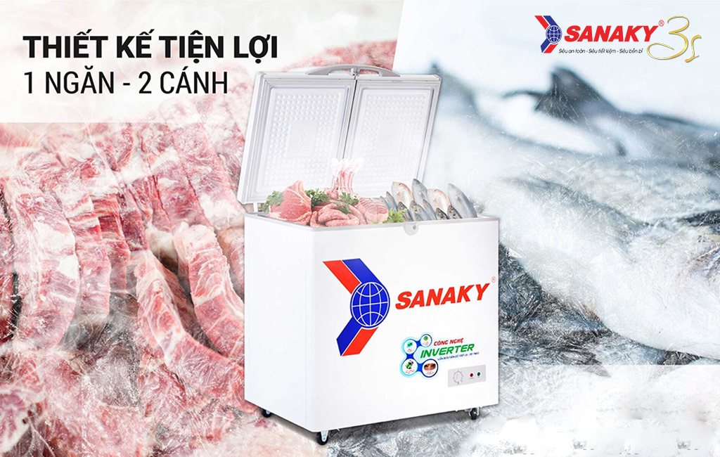 Tủ đông 1 ngăn 2 cánh Sanaky