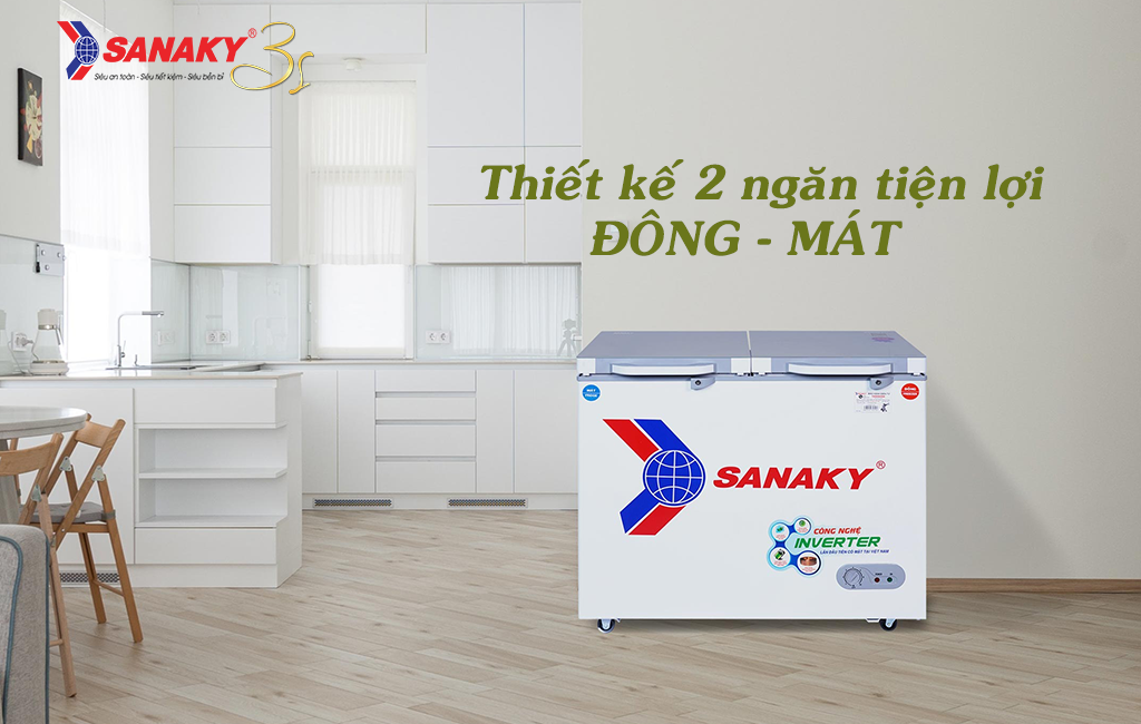 Tủ đông 2 ngăn 2 cánh Sanaky