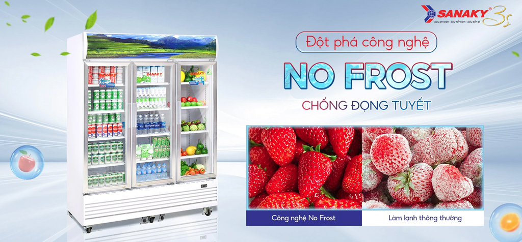 Tủ mát Sanaky Inverter chống đóng tuyết