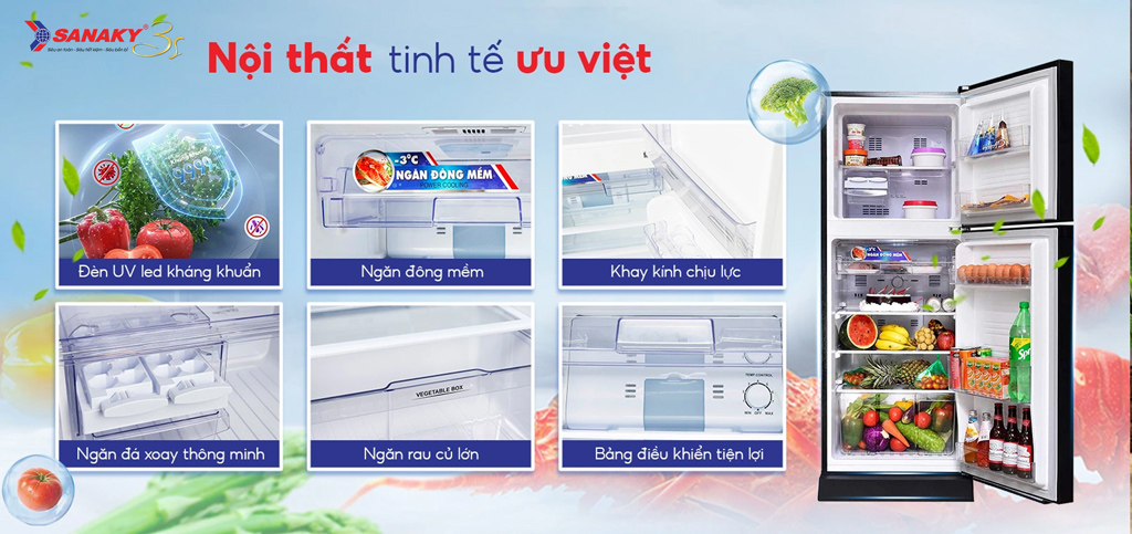 Tủ lạnh Sanaky Inverter cao cấp