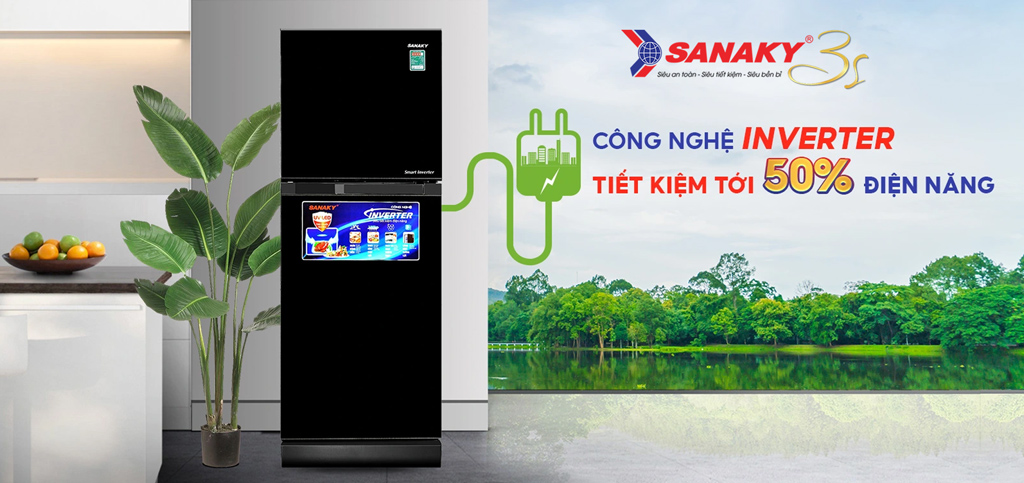 Tủ lạnh Sanaky Inverter siêu tiết kiệm điện năng