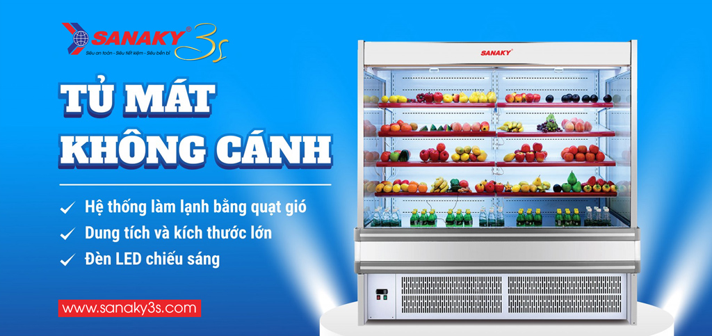 Tủ mát siêu thị Sanaky cao cấp