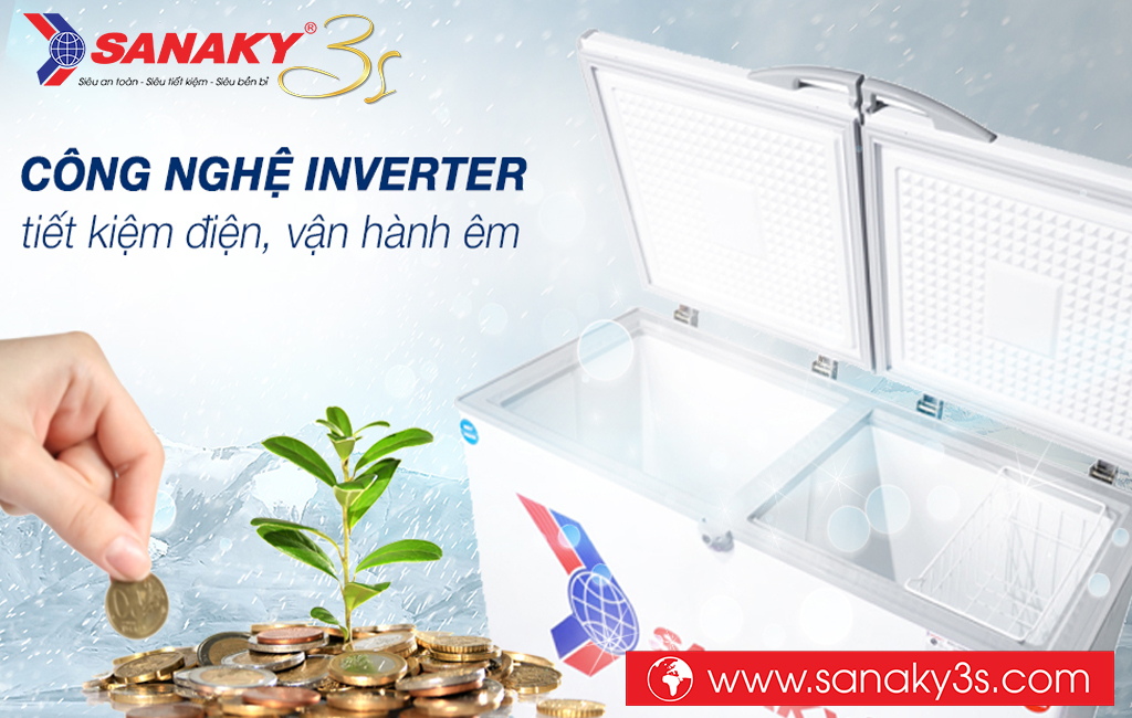 Tủ đông Inverter Sanaky vận hành êm ái